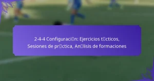 2-4-4 Configuración: Ejercicios tácticos, Sesiones de práctica, Análisis de formaciones