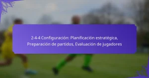 2-4-4 Configuración: Planificación estratégica, Preparación de partidos, Evaluación de jugadores