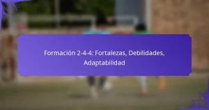 Formación 2-4-4: Fortalezas, Debilidades, Adaptabilidad