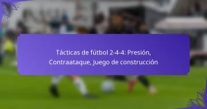 Tácticas de fútbol 2-4-4: Presión, Contraataque, Juego de construcción